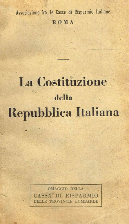 La Costituzione della Repubblica Italiana