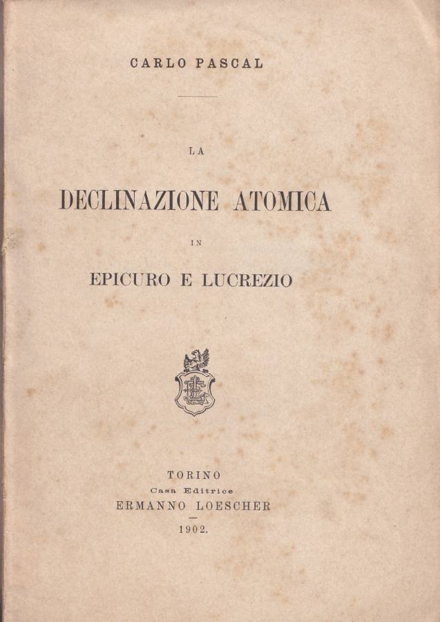La declinazione atomica in Epicuro e Lucrezio