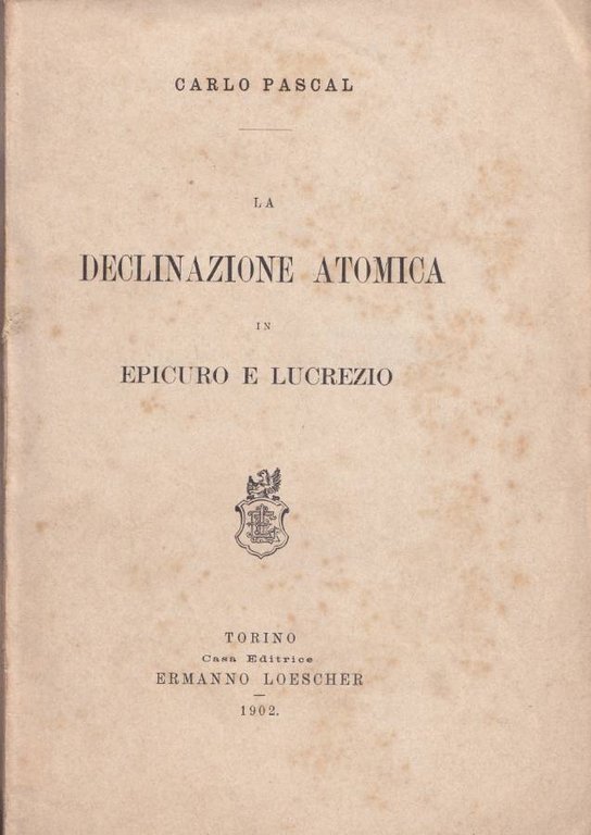 La declinazione atomica in Epicuro e Lucrezio
