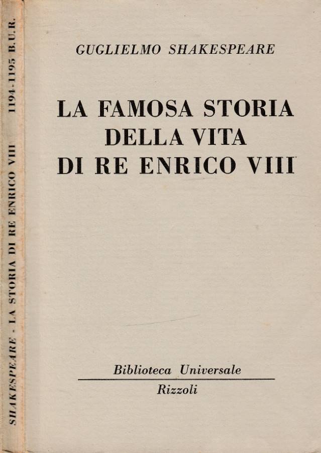 La famosa storia della vita di re Enrico VIII
