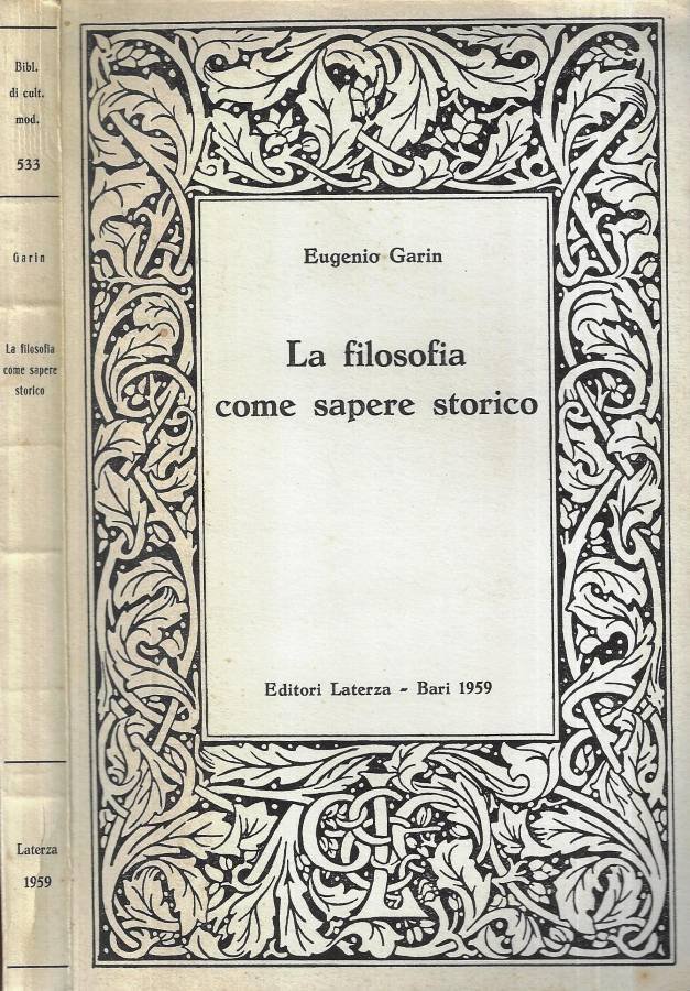 La filosofia come sapere storico