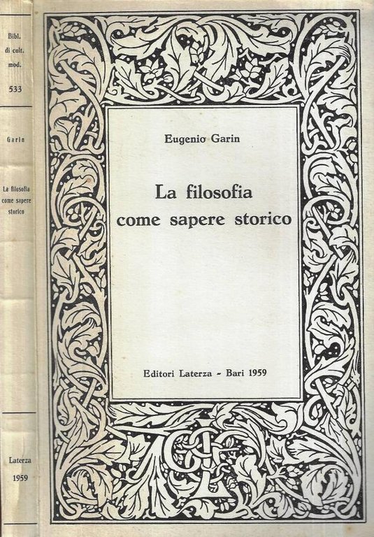 La filosofia come sapere storico