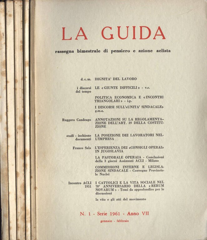 La Guida Anno VII n. 1, 2, 3 - 4, …