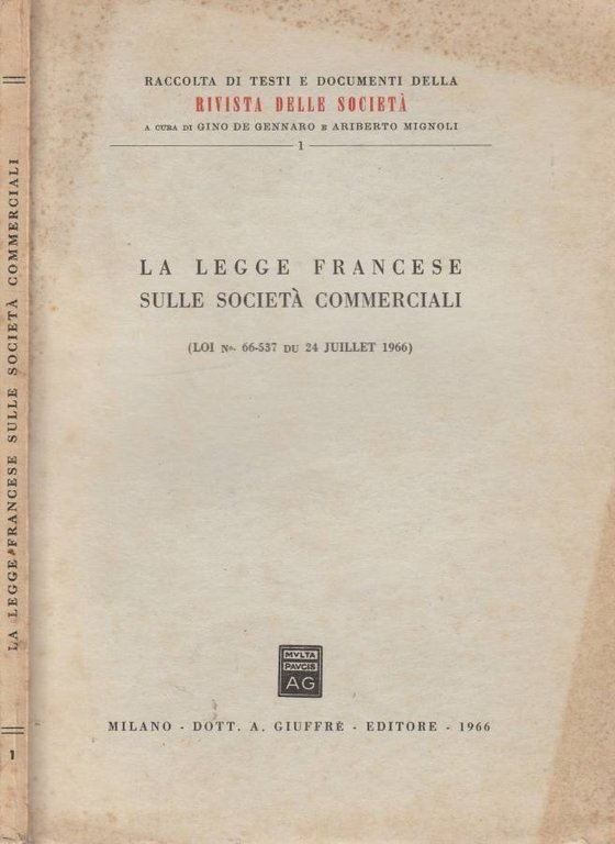 La legge francese sulle società commerciali