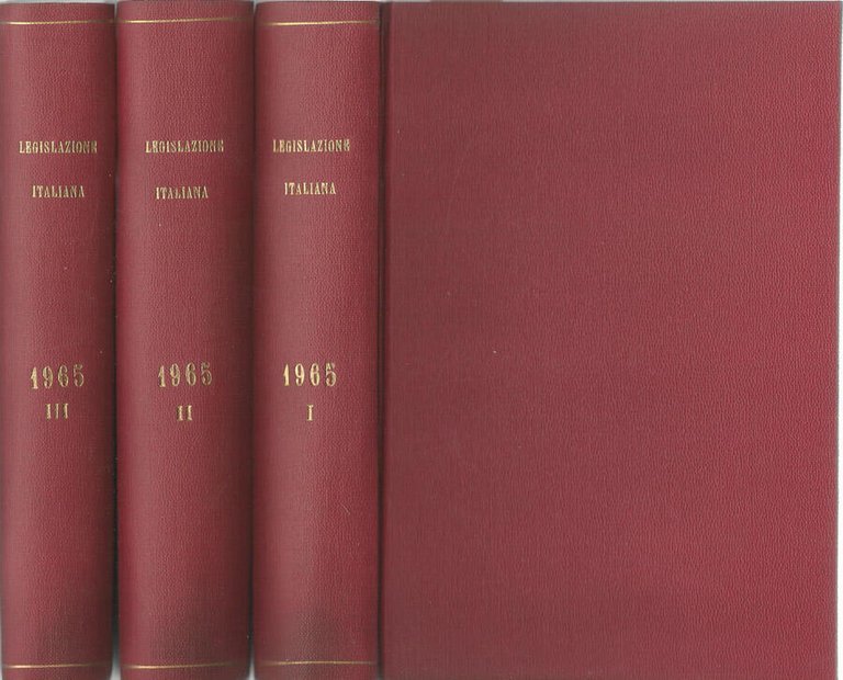 La legislazione italiana. Anno 1965