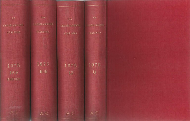 La legislazione italiana. Anno 1975