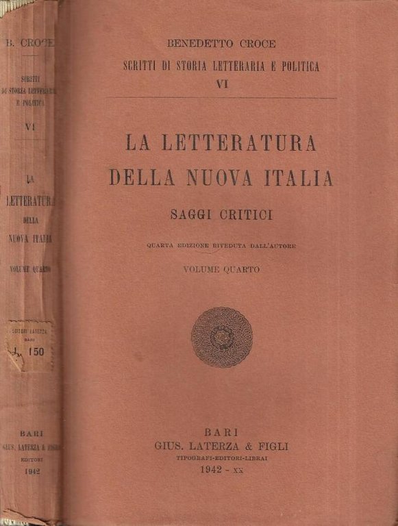 La letteratura della nuova Italia Vol. IV