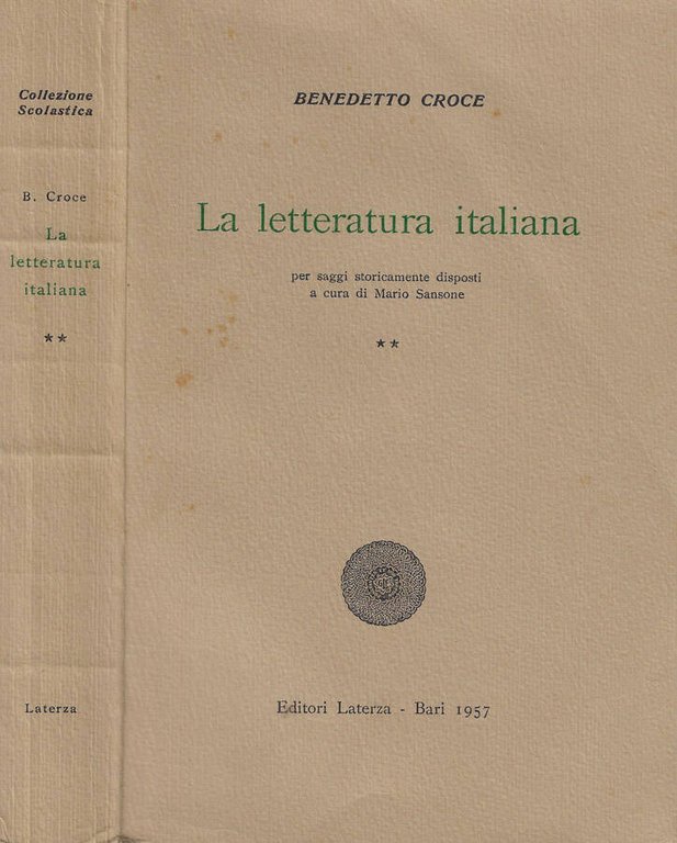 La letteratura italiana Vol.II