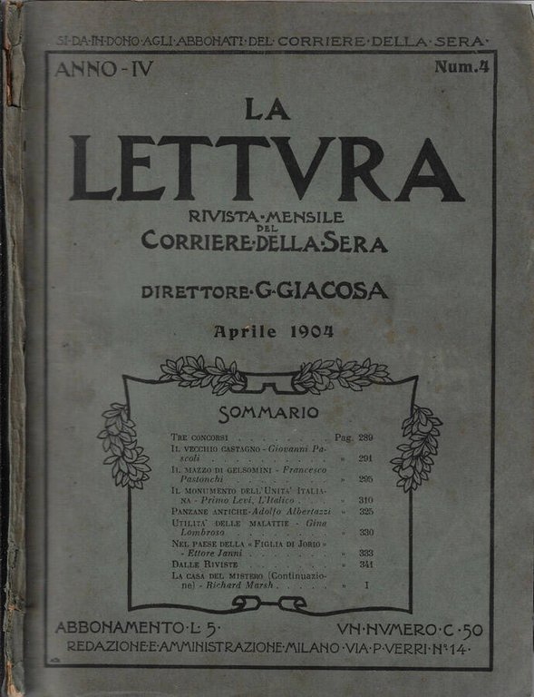 La lettura Anno IV N. 4