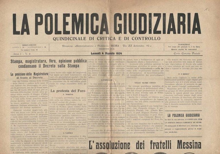 La Polemica Giudiziaria N. 4