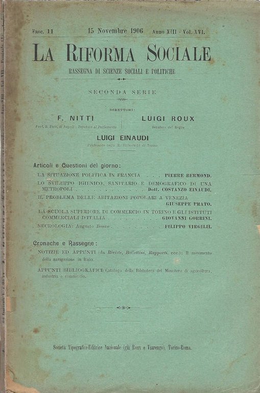 La Riforma Sociale Fasc. 11