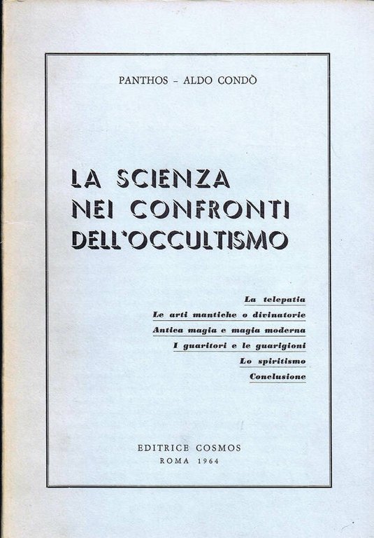 La Scienza nei Confronti dell' Occultismo