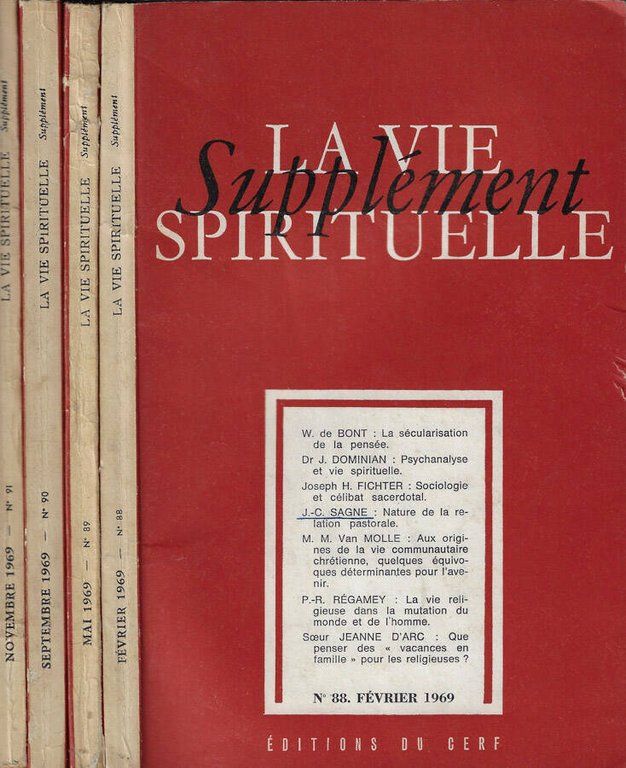 La vie spirituelle Supplement 1969