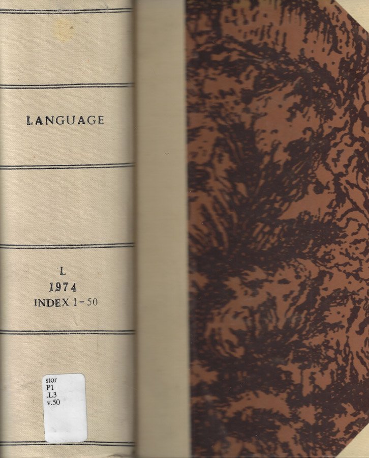 Language Vol. 50 Anno 1974 | Immagine principale
