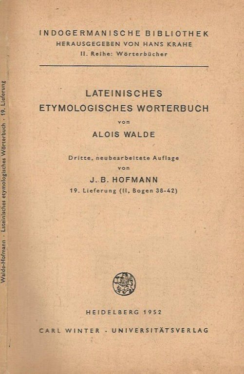 Lateinisches Etymologisches Worterbuch
