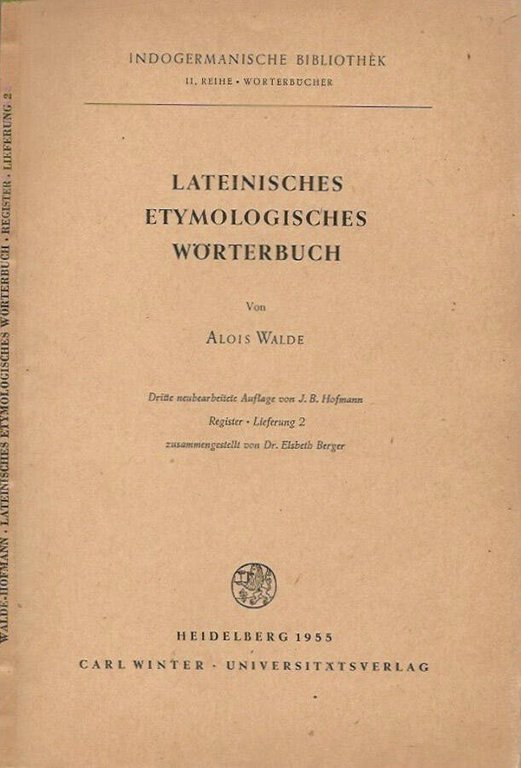 Lateinisches Etymologisches Worterbuch