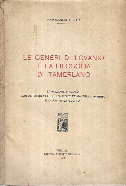 Le ceneri di Lovanio e la Filosofia di Tamerlano