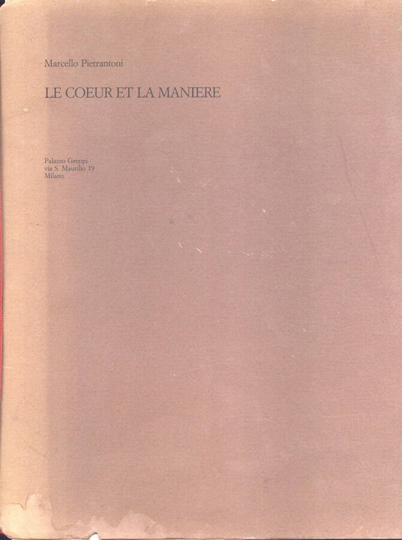 Le coeur et la maniere