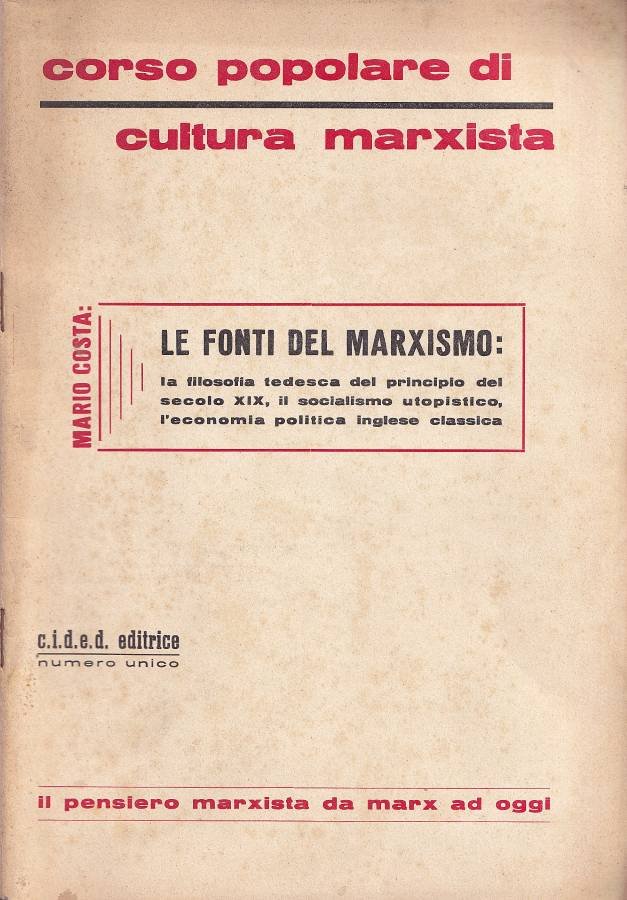 Le fonti del marxismo