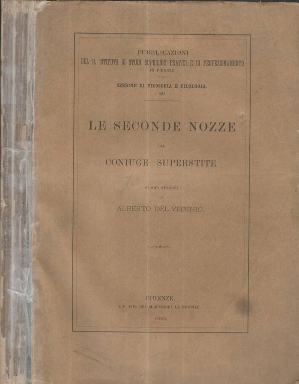 Le seconde nozze del coniuge superstite