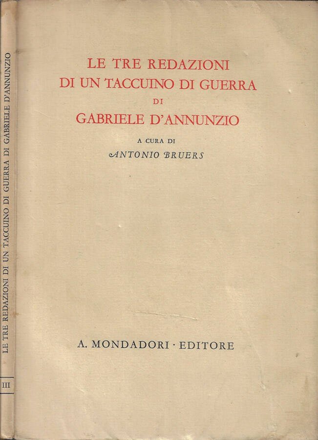 Le tre redazioni di un taccuino di guerra di Gabriele …