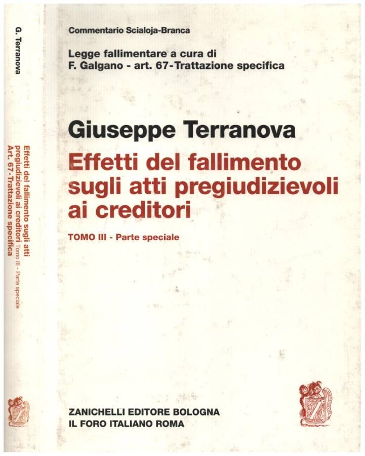Legge fallimentare tomo III, parte speciale