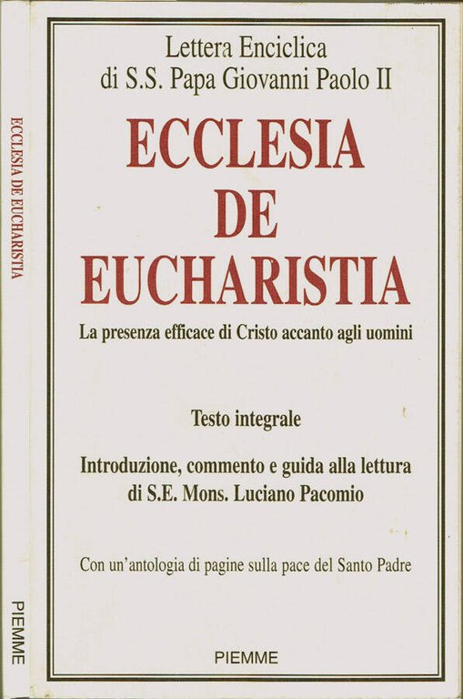 Lettera Enciclica di S. S. Papa Giovanni Paolo II: Ecclesia …