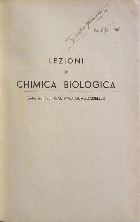 Lezioni di Chimica Biologica