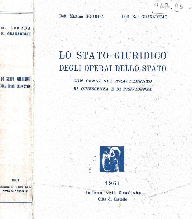 Lo stato giuridico degli operai dello Stato. Con cenni sul … | Immagine principale