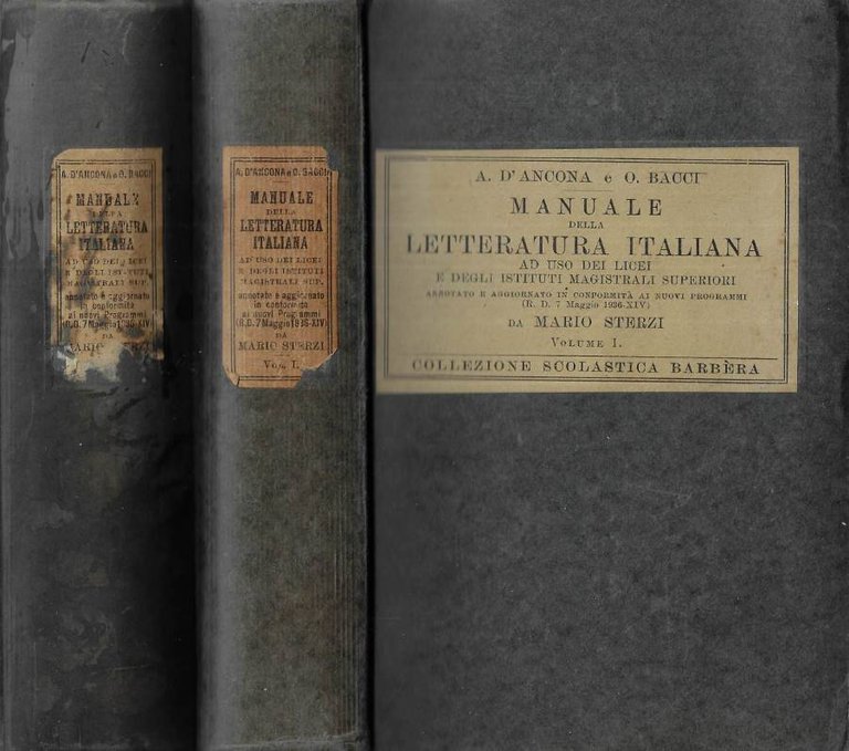 Manuale della letteratura italiana Vol. I - II