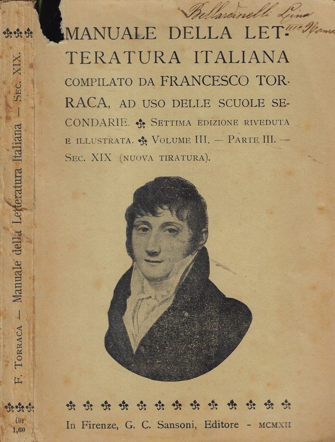 Manuale della letteratura italiana Vol. III- Parte III