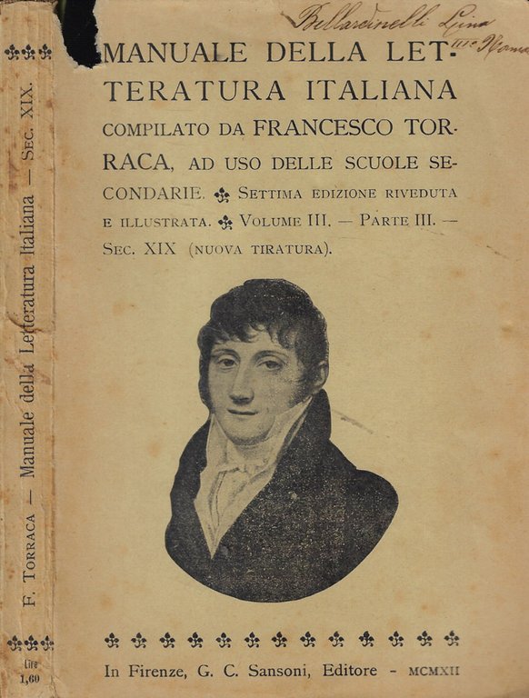 Manuale della letteratura italiana Vol. III- Parte III