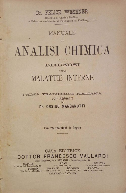 Manuale di Analisi Chimica per la diagnosi delle Malattie Interne