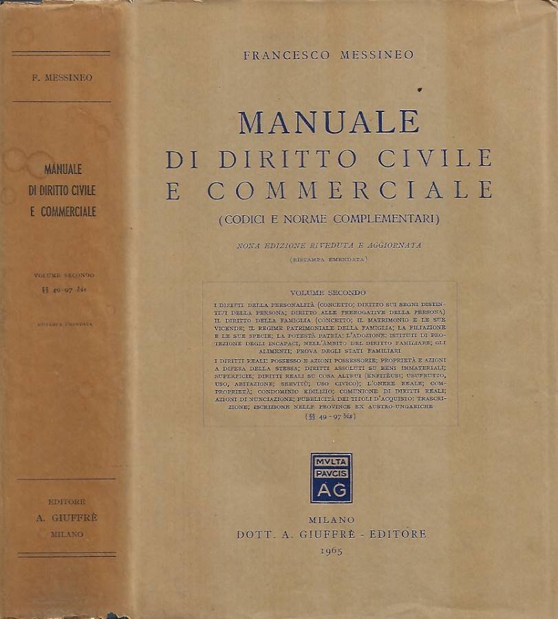 Manuale di Diritto Civile e Commerciale (Codici e norme complementari). …
