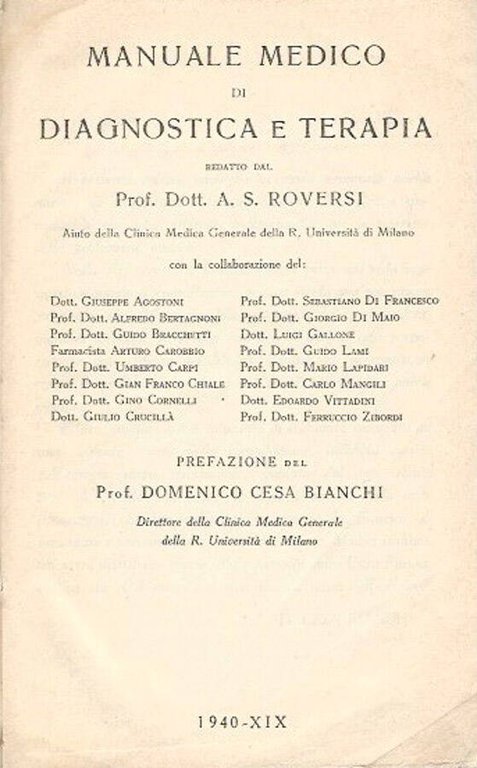 Manuale medico di diagnostica e terapia