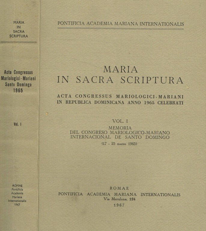 Maria in Sacra Scriptura. Acta congressus mariologici-mariani in Republica Dominicana … | Immagine Gallery 2