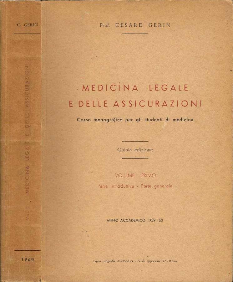Medicina legale e delle assicurazioni