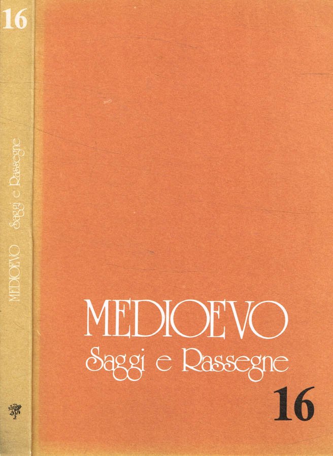Medioevo saggi e rassegne. N.16, anno 1992