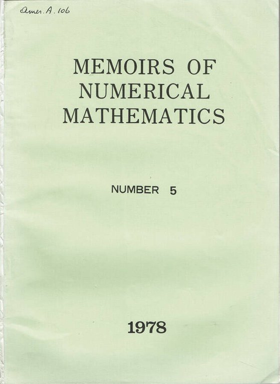 Memoirs of numerical mathematics