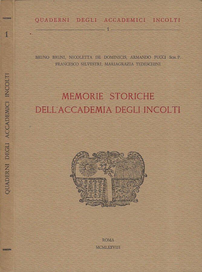 Memorie storiche dell'Accademia degli Incolti | Immagine principale