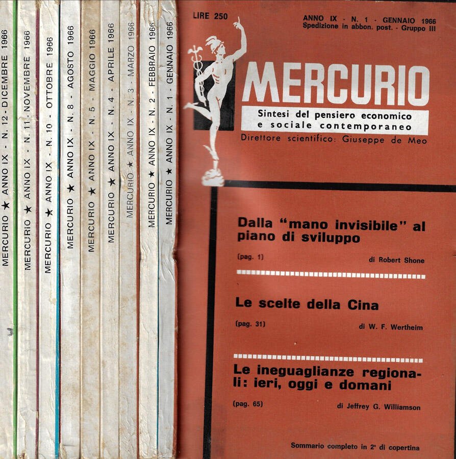 Mercurio. Sintesi del pensiero economico e sociale contemporaneo Anno 1966 …