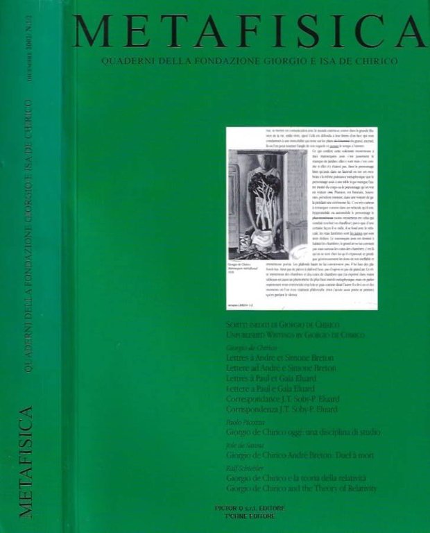 Metafisica. Quaderni della Fondazione Giorgio e Isa De Chirico, n. …