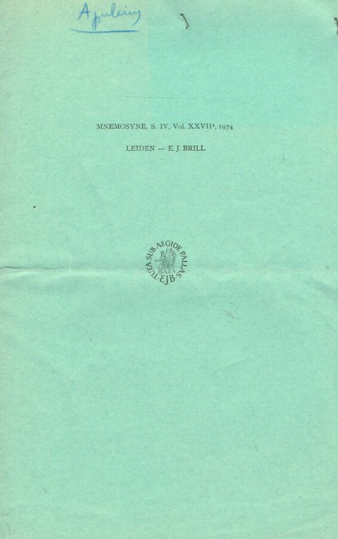 MNEMOSYNE, S.IV, VOL. XXVII, 1974 | Immagine Gallery 2