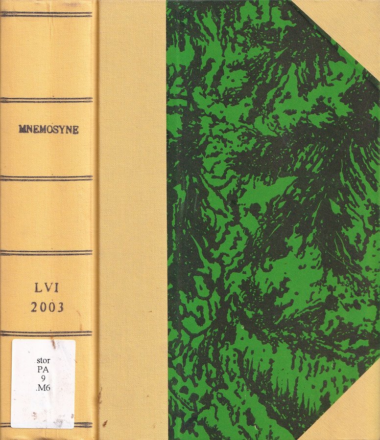 Mnemosyne, serie IV, volume LVI, anno 2003