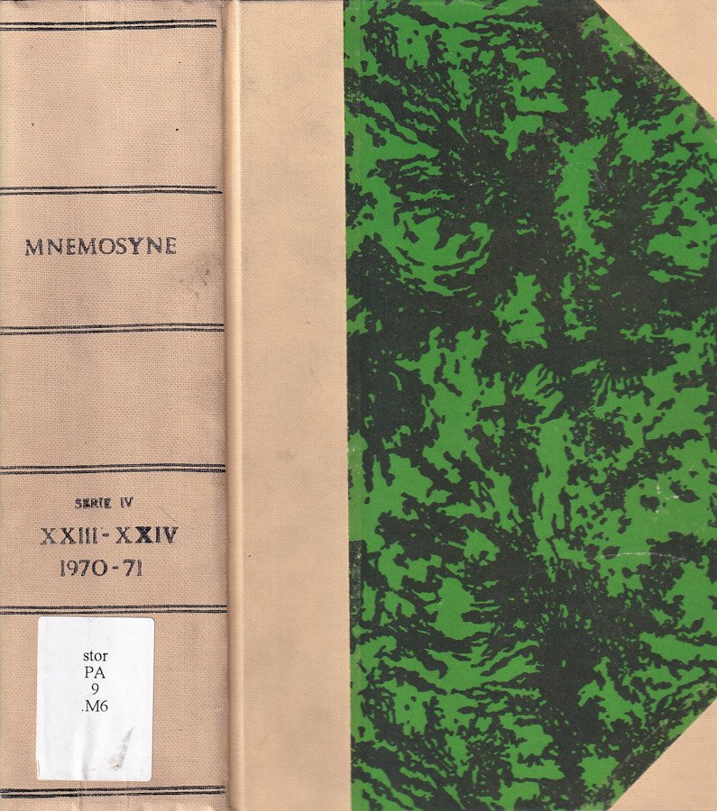 Mnemosyne, serie IV, volume XXIII-XXIV, anno 1970-71