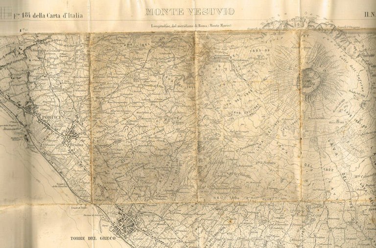 Monte Vesuvio F.184 carta d'Italia, II.N.E.