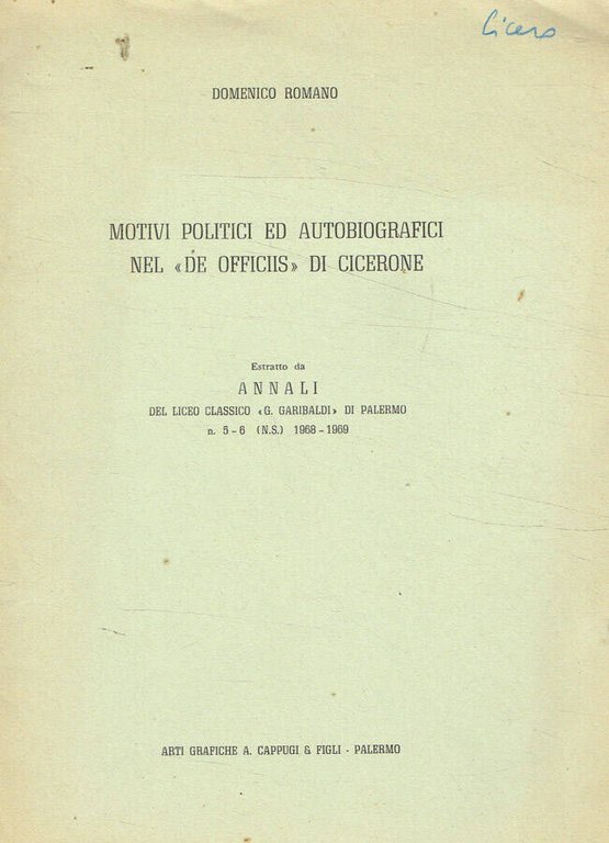 Motivi politici ed autobiografici nel De Officiis di Cicerone | Immagine Gallery 2
