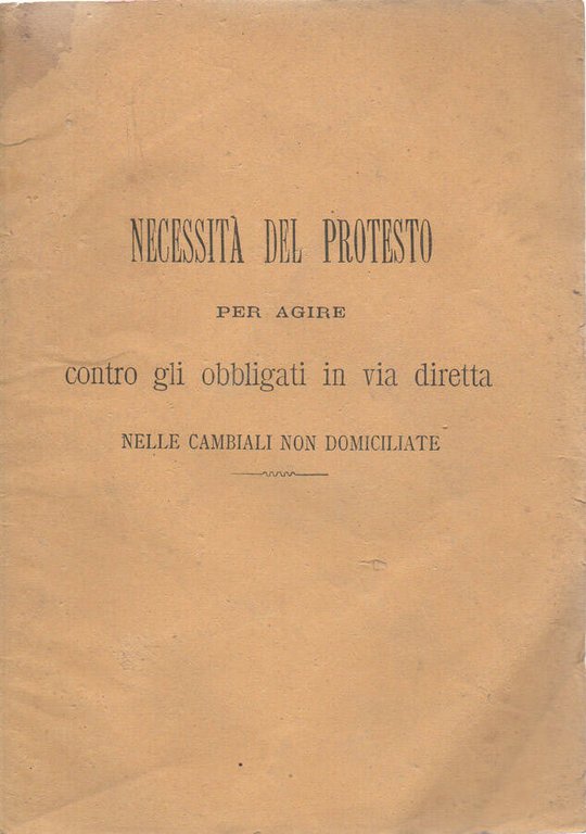 Necessità del protesto