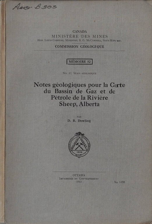 Notes géologiques pour la Carte du Bassin de Gaz et …