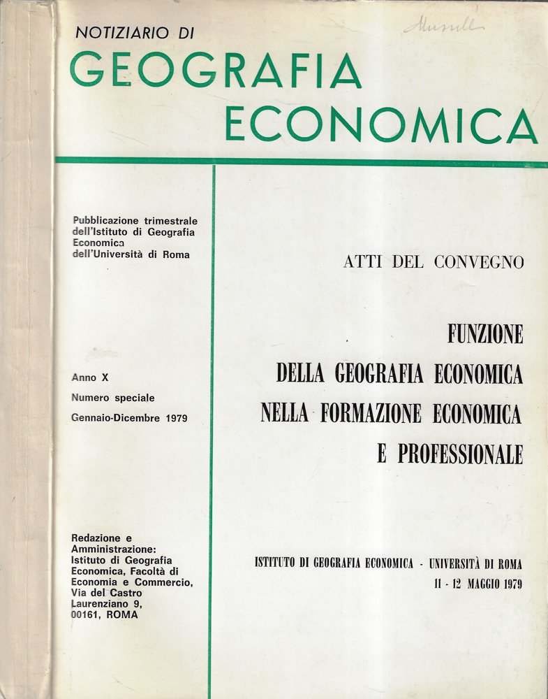 Notiziario di geografia economica numero speciale anno 1979